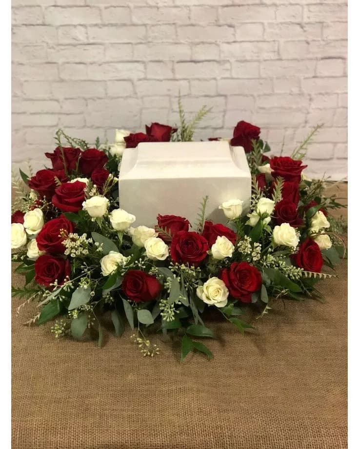 Flowers Around Urn
