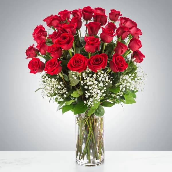 All of Me – Red Long Stem Rose Arrangement