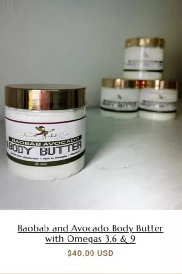 Baobab and Avocado Body Butter with Omegas 3, 6, & 9