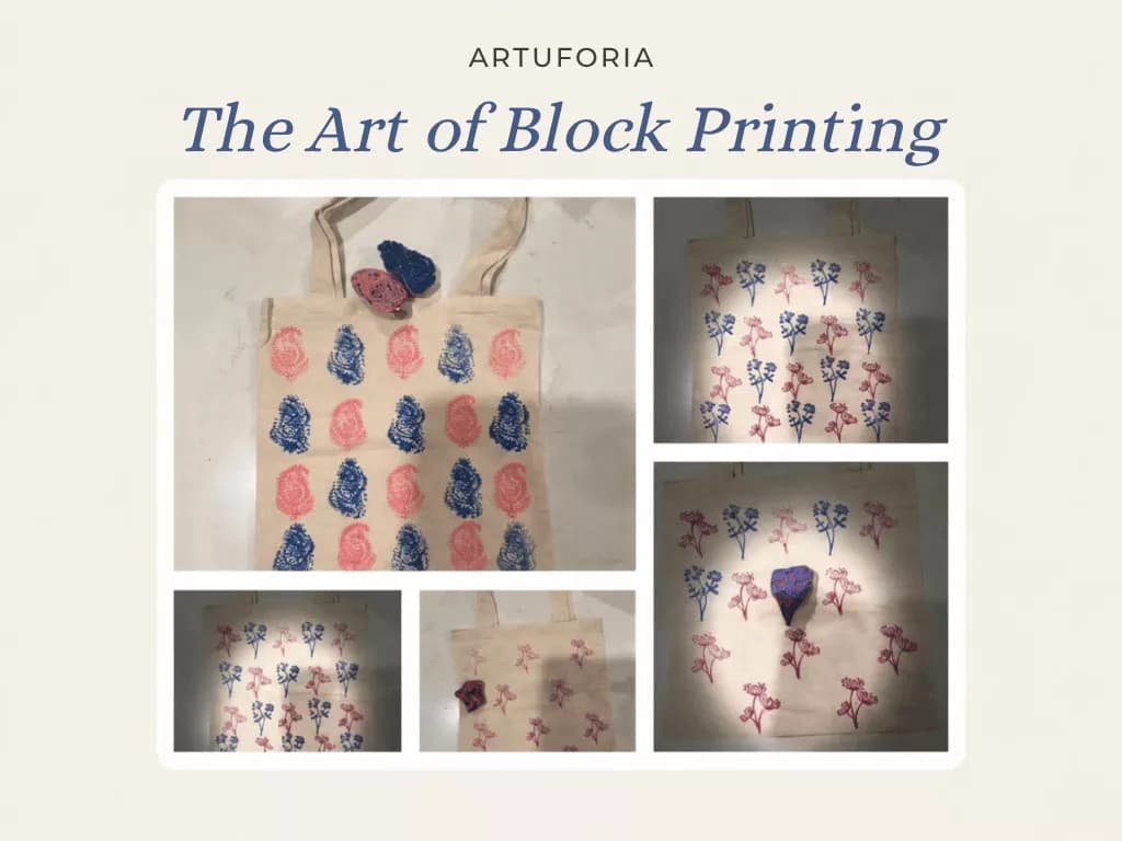 Block Printing Tote Bag