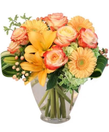 LOVE ME AT SUNSET VASE ARRANGEMENT
